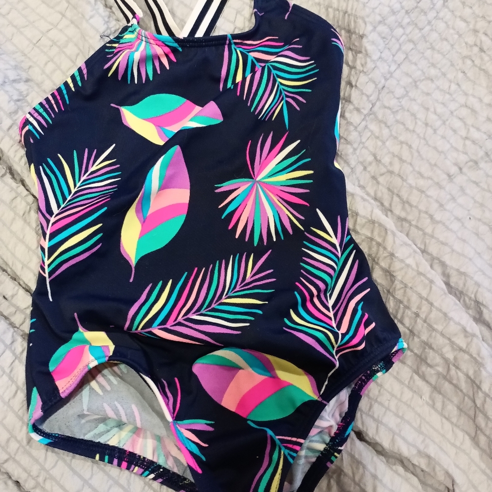 1119-51) Lands End little girls bathing suit